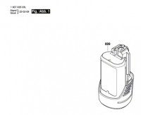 Bosch 1 607 A35 049 GBA 12V 2,5Ah O-B Battery Pack Spare Parts